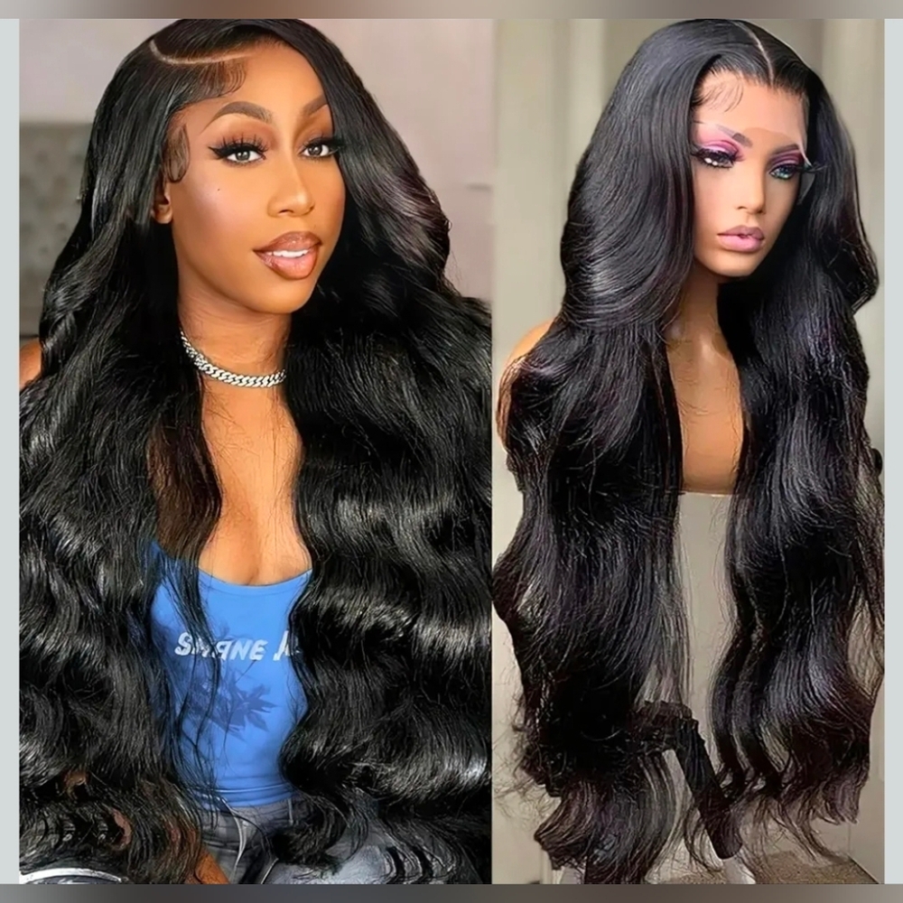 13x6 Lace Front Wig Human Hair Pre Plucked 200% Density Body Wave-22 Inches